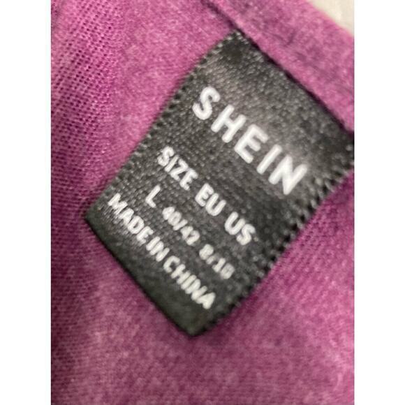 SHEIN Women's Purple Short Sleeve T-Shirt Dress Knee Length Casual Size L - Picture 2 of 9